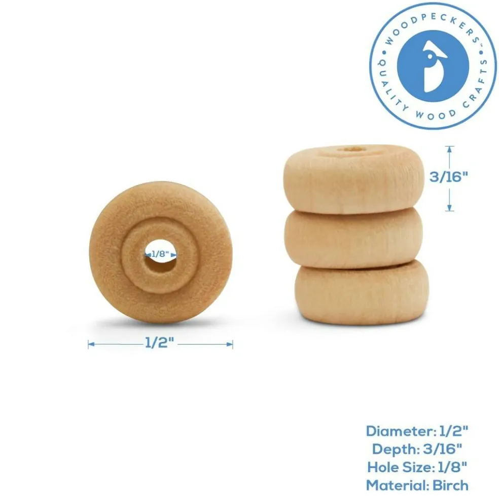 Classic Mini Wood Wheels, Multiple Sizes Available, Craft | Woodpeckers