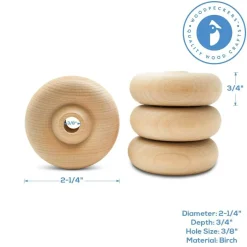 Classic Mini Wood Wheels, Multiple Sizes Available, Craft | Woodpeckers