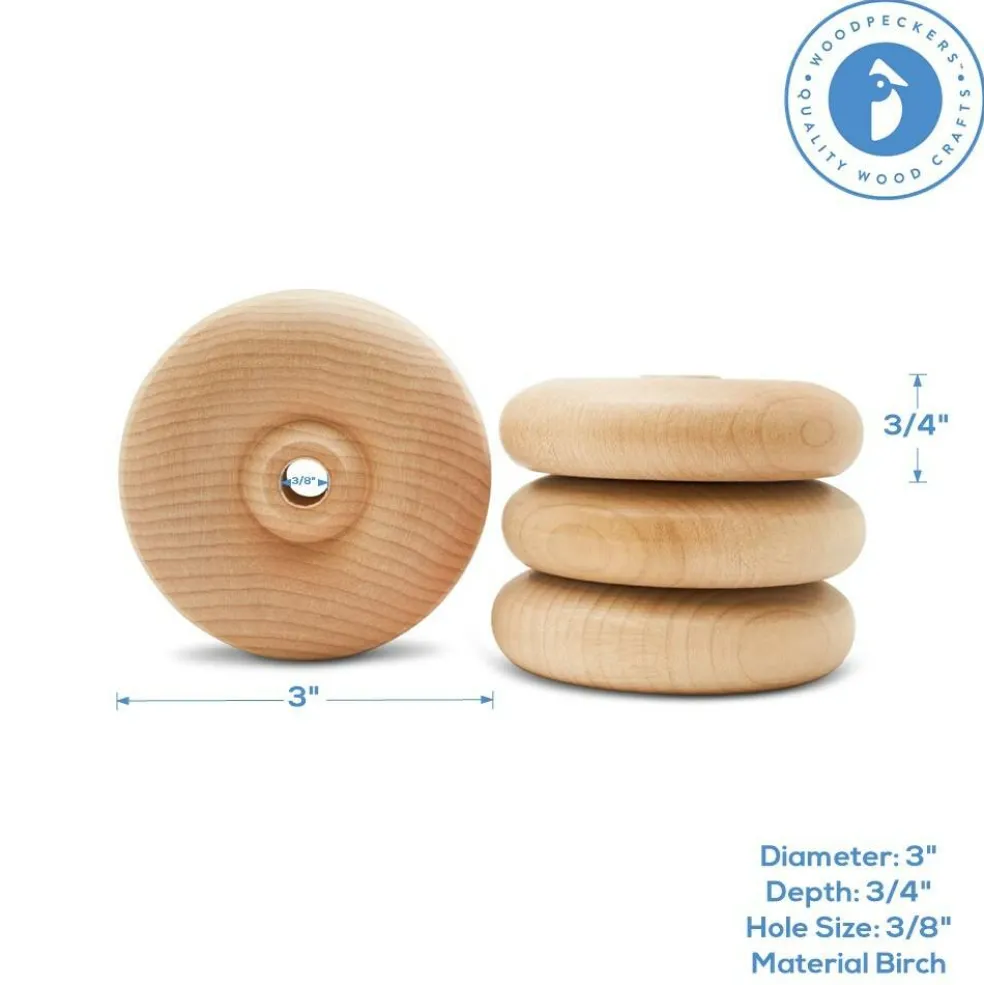 Classic Mini Wood Wheels, Multiple Sizes Available, Craft | Woodpeckers