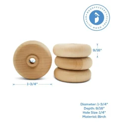 Classic Mini Wood Wheels, Multiple Sizes Available, Craft | Woodpeckers