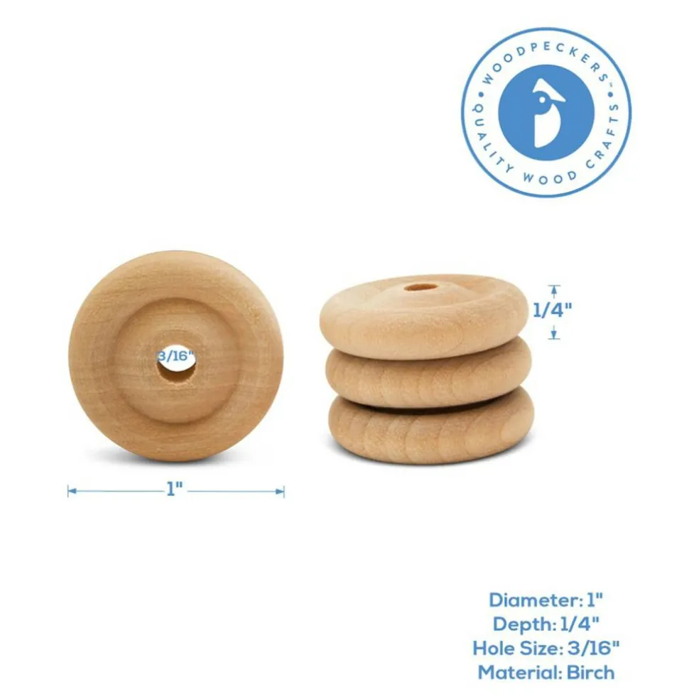 Classic Mini Wood Wheels, Multiple Sizes Available, Craft | Woodpeckers