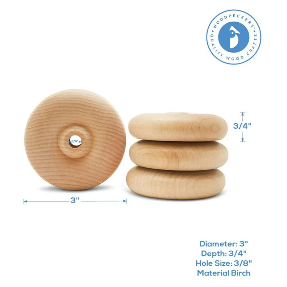 Classic Mini Wood Wheels, Multiple Sizes Available, Craft | Woodpeckers