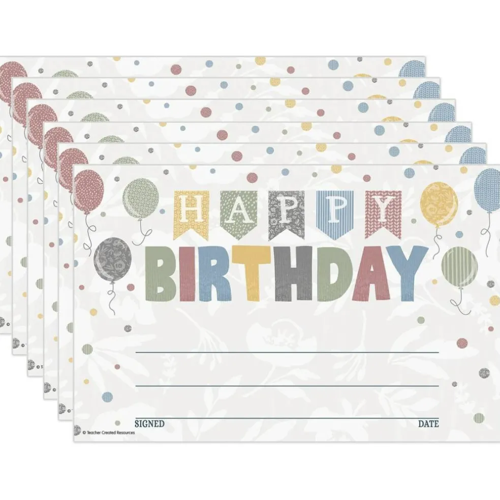 Classroom Cottage Happy Birthday Awards, 30 Per Pack, 6 Packs