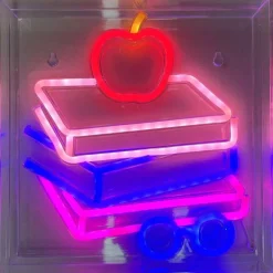 Class Rules! 9" Books LED Neon Sign by B2C™