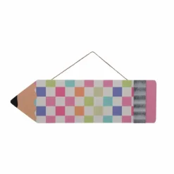 Class Rules! 23" x 7" Checkered Pencil Wall Décor by B2C™