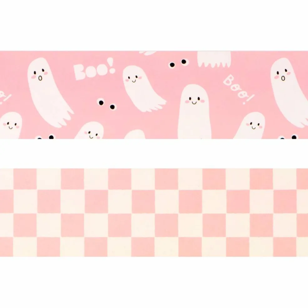 Class Rules! 2.25" x 18" Pink & White Ghost Die-Cut Border Set by B2C™