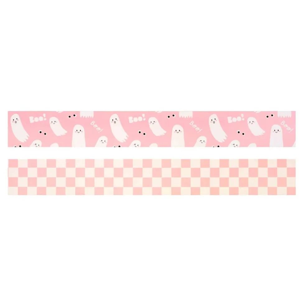 Class Rules! 2.25" x 18" Pink & White Ghost Die-Cut Border Set by B2C™