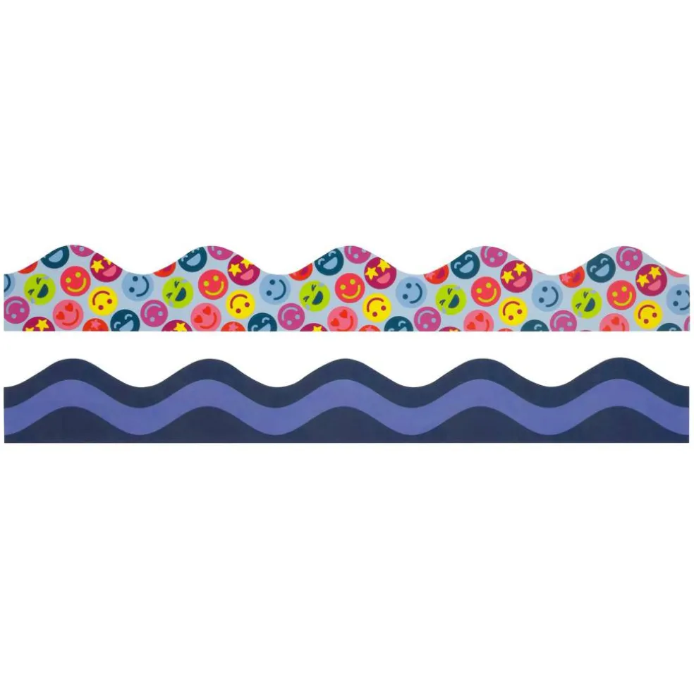 Class Rules! 2.25" x 18" Wave & Smiley Borders, 12ct. by B2C™