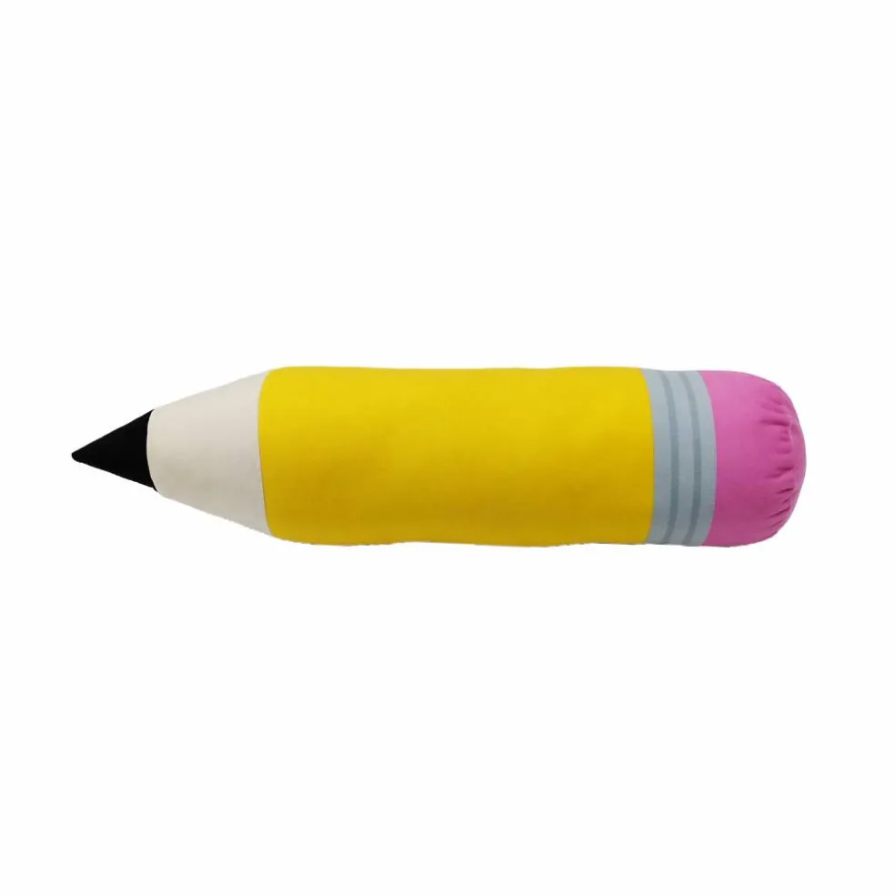 Class Rules! 21.5" Yellow Pencil Pillow by B2C™
