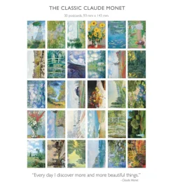 Claude Monet Postcard Set: Pack of 30 Impressionist Art Print Postcards by Wintertime Crafts
