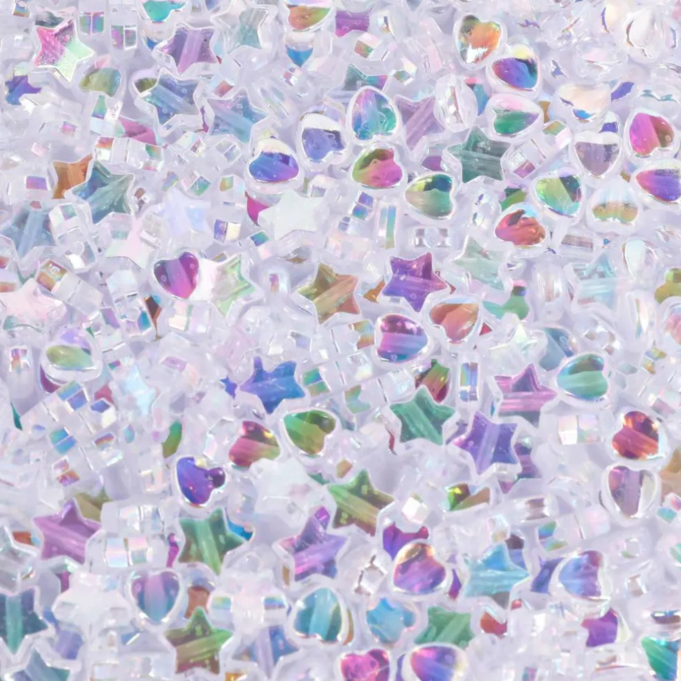 Clear AB Star & Heart Acrylic Beads, 450ct. by Bead Landing™
