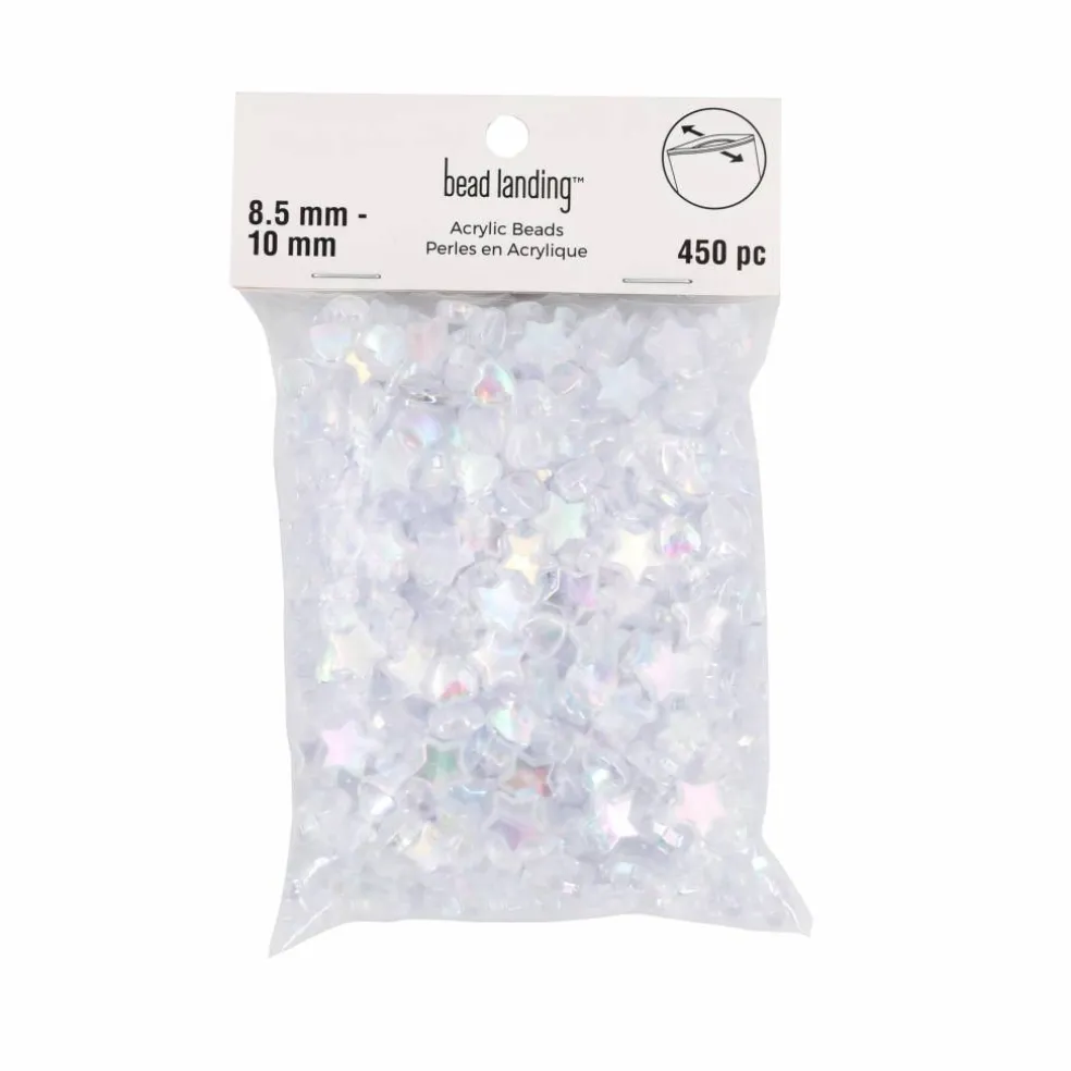 Clear AB Star & Heart Acrylic Beads, 450ct. by Bead Landing™
