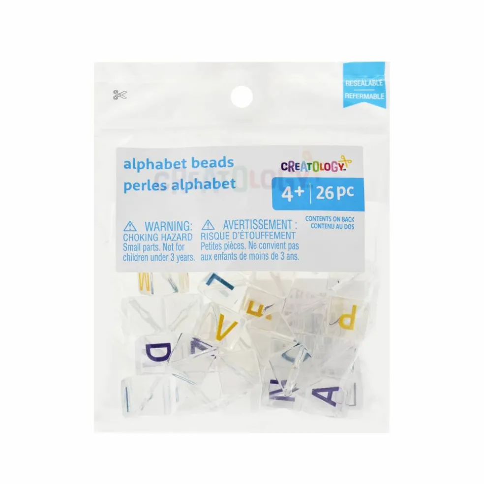 Clear Acrylic Alphabet Beads, 26ct. by Creatology™