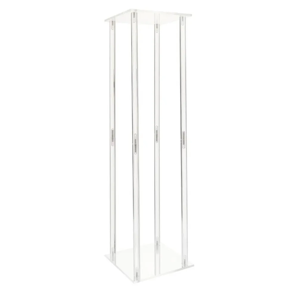 Clear Acrylic Round Cube Centerpiece Stand 10PCS for Decor