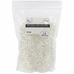 Clear Aurora Borealis Faceted Acrylic Round Craft Beads by Bead Landing™, 8mm