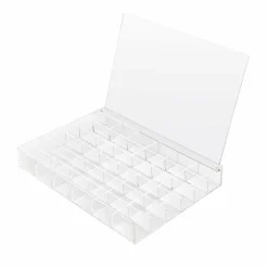 13.6" Clear 36-Compartment Divided Tray with Lid by Bead Landing™