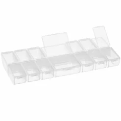 Clear 14-Compartment Flip Top Bead Organizer by Bead Landing™