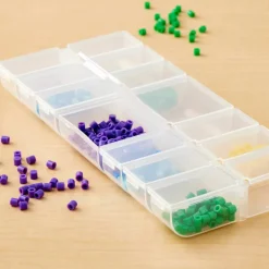 Clear 14-Compartment Flip Top Bead Organizer by Bead Landing™