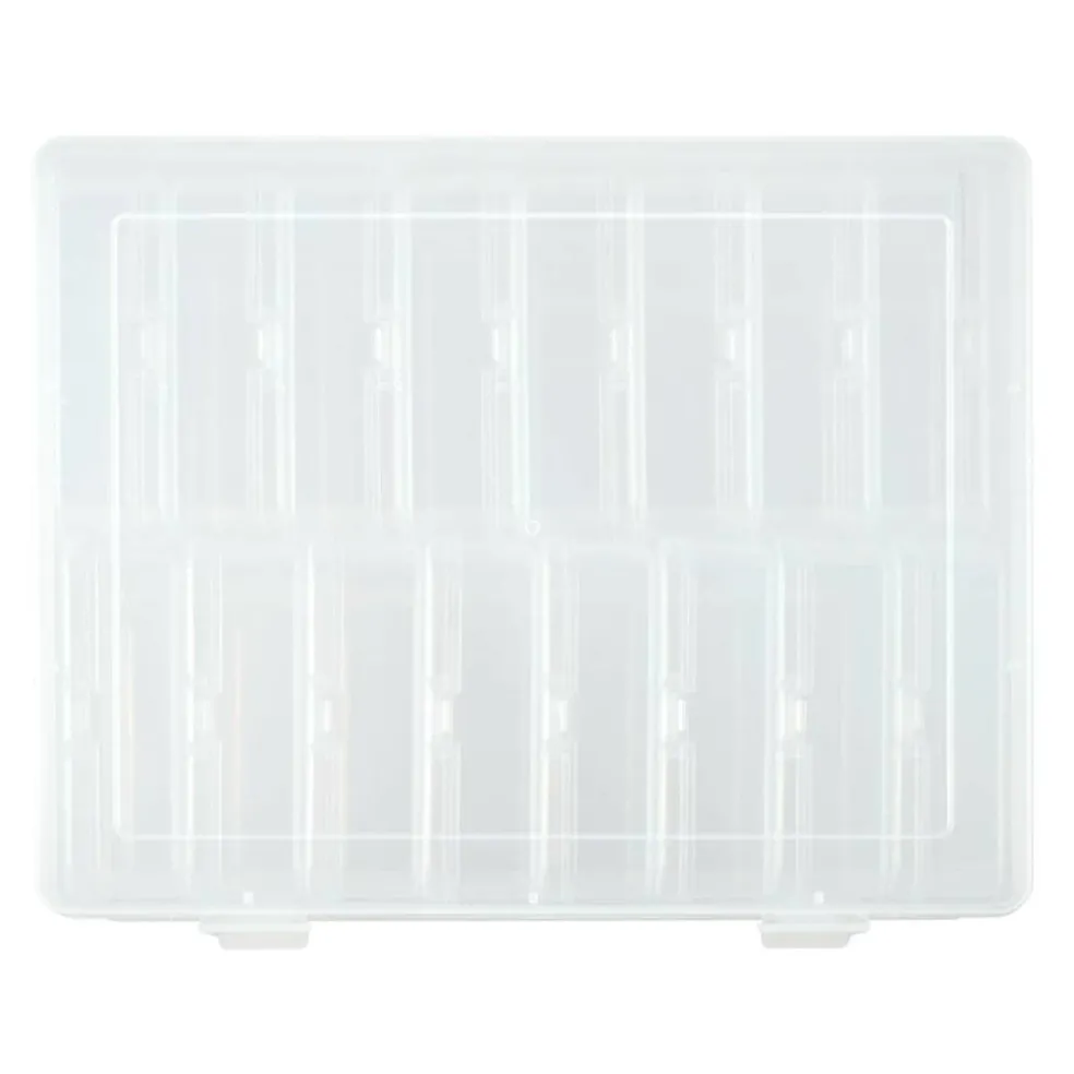 Clear 16-Compartment Flip-Top Box Plastic Jewelry Organizer by Bead Landing™