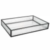 12" Clear Etched Rectangle Glass Tray by Ashland®