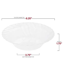 Clear Flair Plastic Soup Bowls - 12 oz. (180 Bowls)