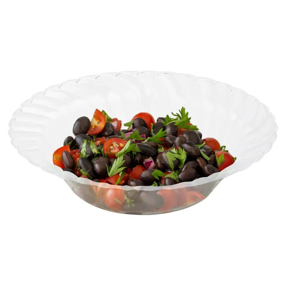 Clear Flair Plastic Soup Bowls - 12 oz. (180 Bowls)