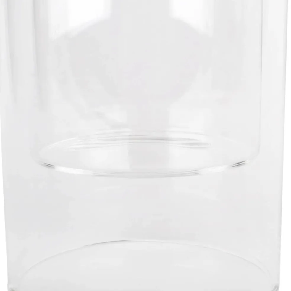 6" Clear Glass Dual Cylinder Candle Holder by Ashland®