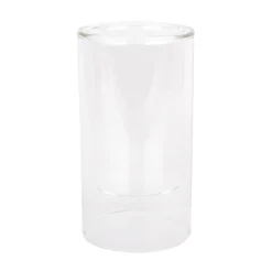 6" Clear Glass Dual Cylinder Candle Holder by Ashland®