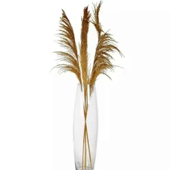 Clear Glass Slim Bullet Vase, Tall Oval Decorative Flower Vase for Centerpiece Display, Floral Arrangement, Dining Table, Wedding and Home Decor