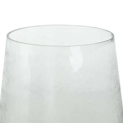 16" Clear Glass & Stainless Steel Hurricane Candle Holder
