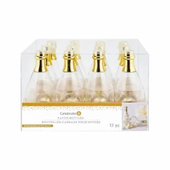 Clear & Gold Favor Bottles, 12ct. by Celebrate It™