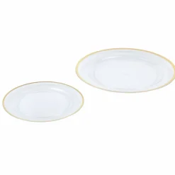 Clear & Gold 40 Piece Dinner & Lunch Plate Set by Celebrate It™