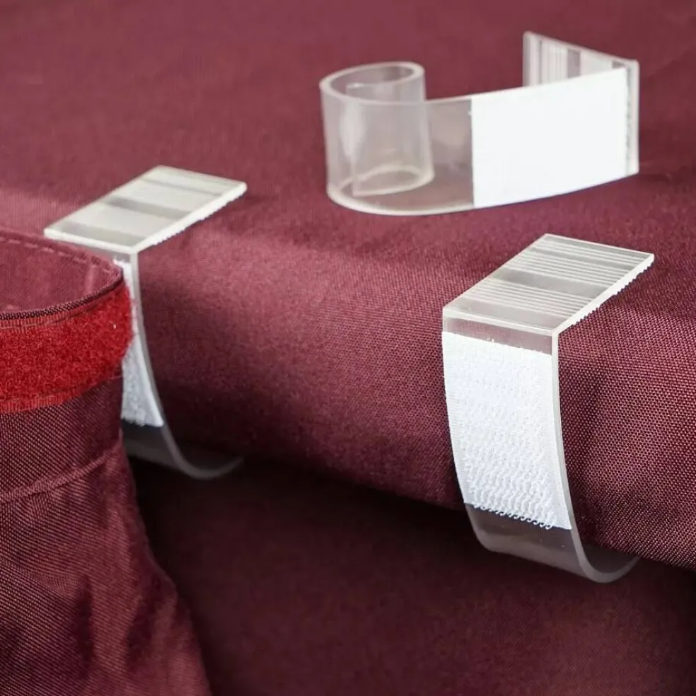 12 Clear Large Table Skirt Clips
