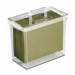 Clear Letter File Storage Case with Top Handle by Simply Tidy®