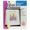 Clear Letter Size Standard Weight Sheet Protectors, Box of 100
