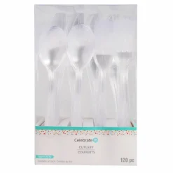 Clear Mixed Plastic Cutlery, 120ct. by Celebrate It™