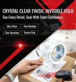 Clear Packing Tape Refills Heavy Duty,6 Pack,2.7 Mil,2
