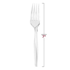 Clear Plastic Disposable Forks (1000 Forks)