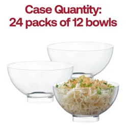 Clear Round Disposable Plastic Mini Bowls - 2.65 oz. (288 Bowls)