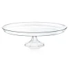 Clear Small Round Plastic Cake Stands - 10.5" (12 Cake Stands)