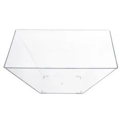 Clear Square Plastic Serving Bowls - 4 qt. (24 Bowls)
