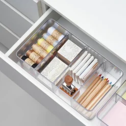 Clear Storage Bin with Dividers by Simply Tidy™