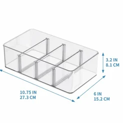 Clear Storage Bin with Dividers by Simply Tidy™