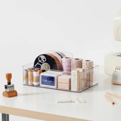 Clear Storage Caddy with Handle by Simply Tidy™