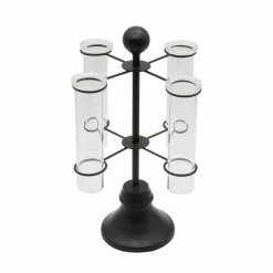 9.75" Clear Test Tube Vases with Black Metal Stand by Ashland®