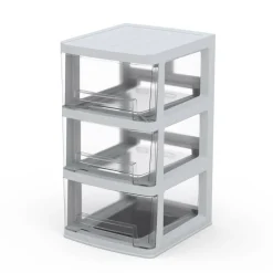 25" Clear 3-Tier Storage Drawers by Simply Tidy®