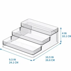 Clear 3-Tier Storage Shelf Organizer by Simply Tidy®