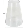 12.5" Clear Wide Cone-Shaped Glass Vase