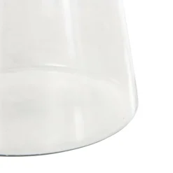 12.5" Clear Wide Cone-Shaped Glass Vase