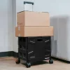 CleverMade® 55L Black Wheeled Trolley Crate